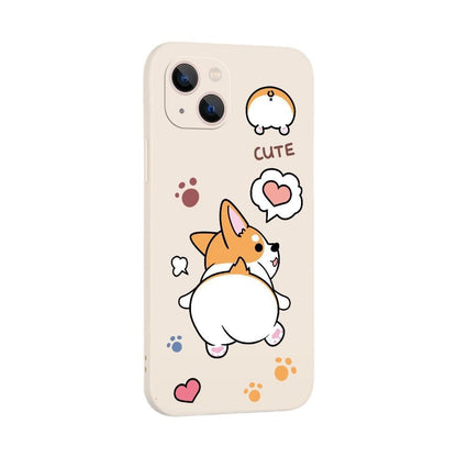 Corgi Cartoon Silicone Soft Cover Phone Case - 图片 5
