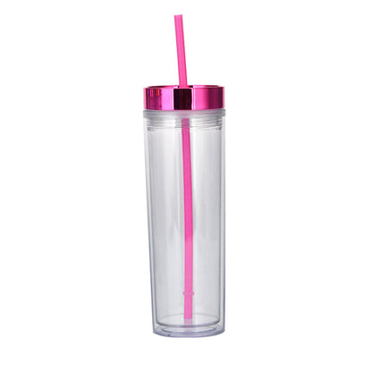 Double Layer AS Plastic Straight Body Multicolor Frosted Straw Cup c4e74132 6723 4979 a0f4 50ecd154f14b
