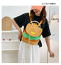 Cute Hamburger Plush Backpack Soft Cartoon Burger Plush Coin Purse Girls Kindergarten School Bookbag Children Kids Pack c4fb4