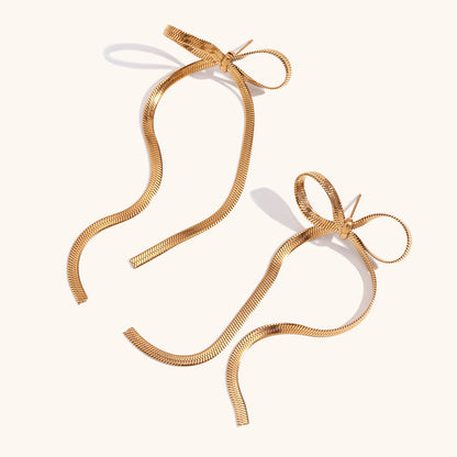 Women's Fashion Blade Chain Bow Earrings c501ae5b 409f 464d 8c2d 50c9dae26358