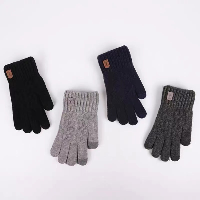 Driving And Riding Cold-proof Woolen Knitted Gloves Man c51f2fa9 4c75 4170 a7f7 4b7f60aa3b91