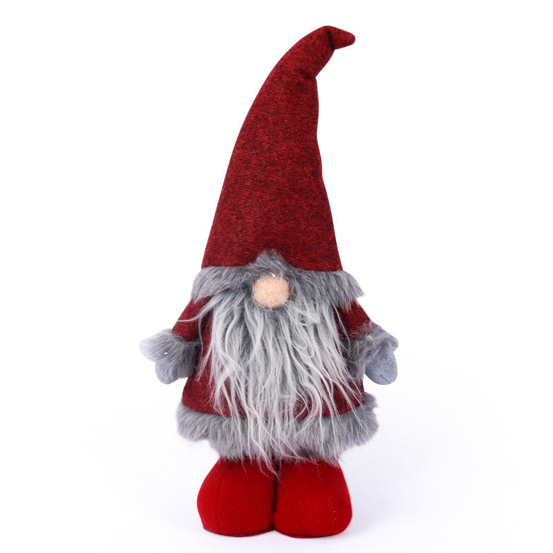 Cute Braids Faceless Plaid Hooded Forest Old Man Doll Home Plush Desktop Decoration c51f8689 0f83 45f6 8531 c1ad001399cb
