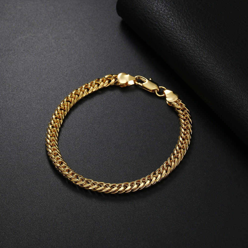 Women's Fashion 18K Silver Plated 6MM Full Side Bracelet c526bdab 00ca 47b7 9529 cc7f80b4a5ad