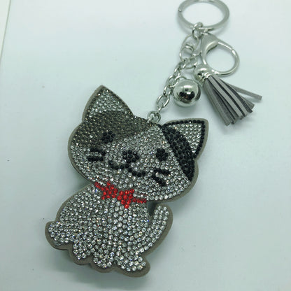 Classic Cartoon Cat Hot Rhinestone Keychain Fashion c526daab dfe4 4bf9 b627 4bc6c8746240