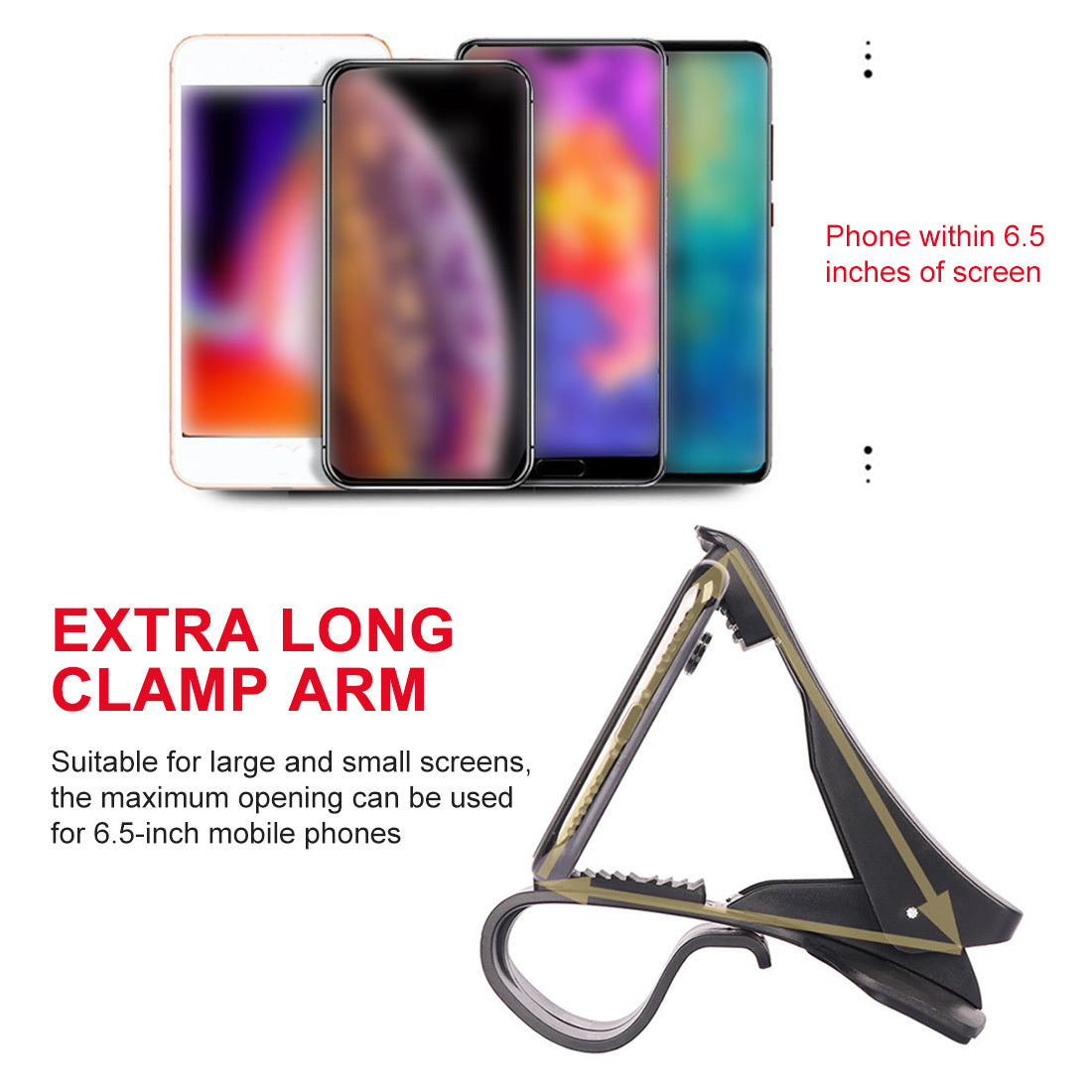 Car Phone Holder Universal Car Stand 360 Degree GPS Dashboard Gravity Phone Holder - 图片 4