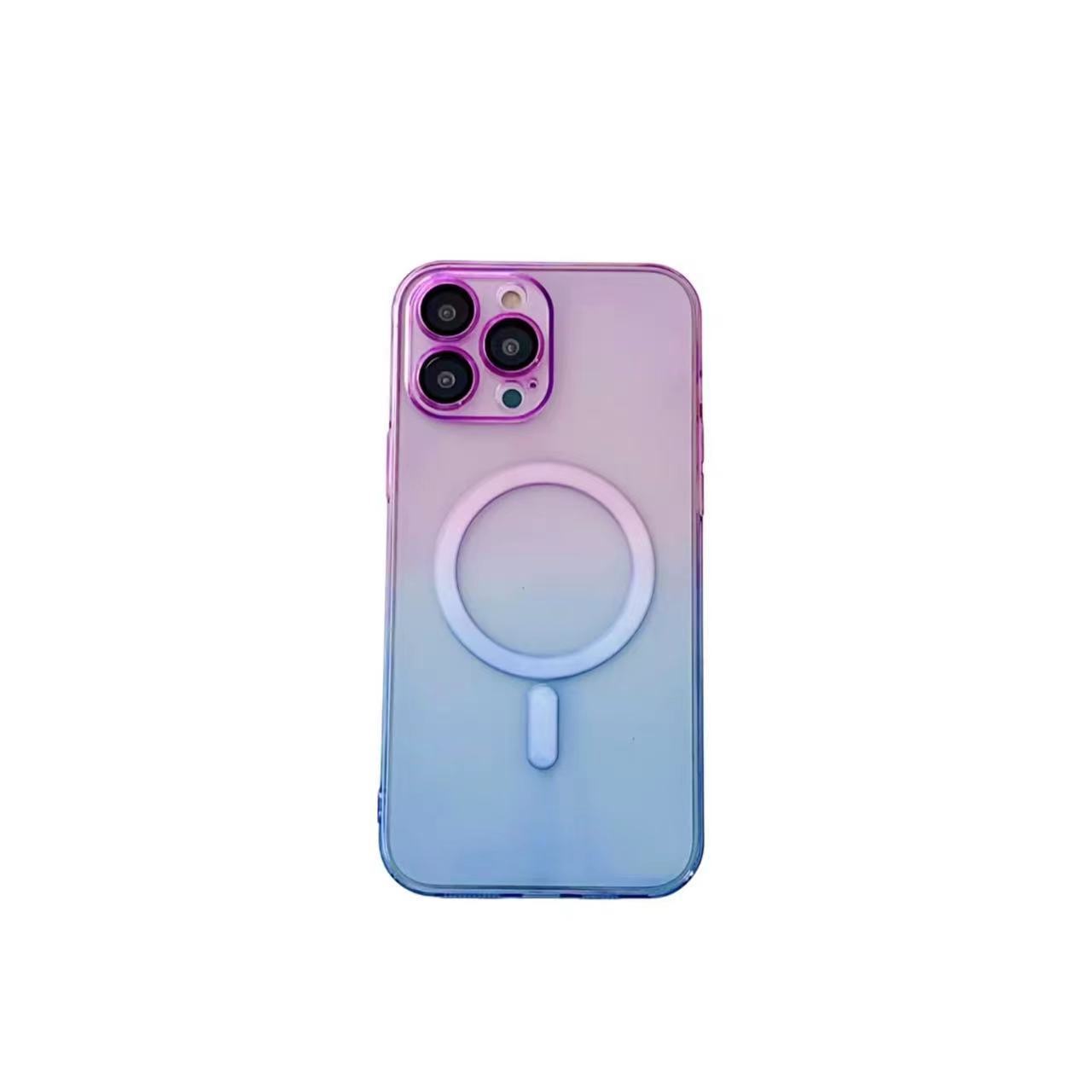 Hot Gradient Two-color Magnetic Phone Case Lens Protector Protective Case - 图片 5