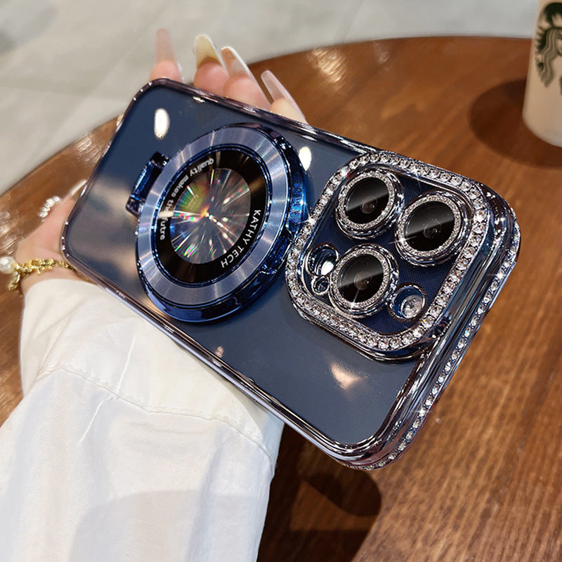 New Magnetic Bracket Rhinestone Frame Phone Case c56776fe 1f1c 4c89 9331 32c9be8d04a7