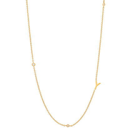 18K Gold Plated 26 Letter Stainless Steel Necklace - HD Wireless Product #26