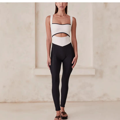 Bare Midriff Slim Fit Contrast Color Vitality Jumpsuit c578769c 3872 4f1e a5ce 9a998f3cc12a