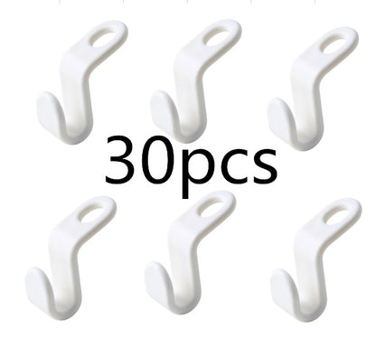 Plastic Closet Stack Hanger Rack Multi-function Wardrobe Space-saving Hanger Hook Coat Hook Bedroom Storage Wardrobe Organize