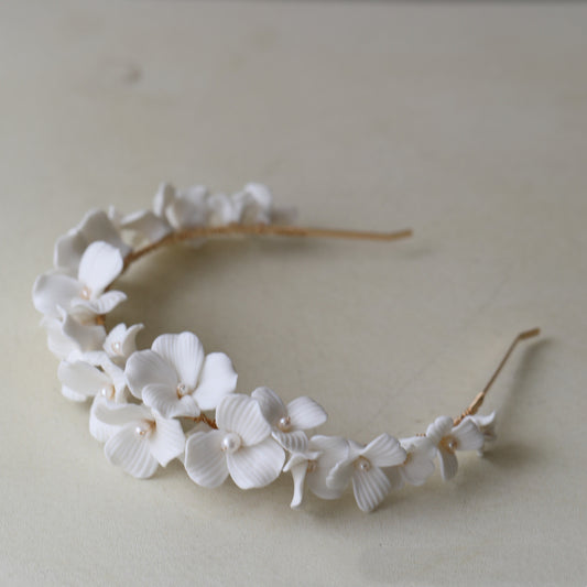 Bridal Simple Ceramic Flower Headband c58eff6d eab0 4d1c 9a63 7f1a5f669dec