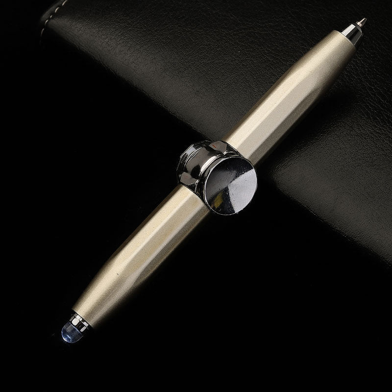 Creative Multi-Function LED Pen Spinning Decompression Gyro Metal Ballpoint Pen Fashion Office School Supplies Writing Pens c