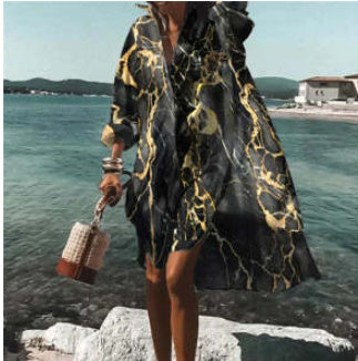European And American Fashion Temperament Shirt Dress c5aede4a 60f0 4218 8539 b5f7973c0de8