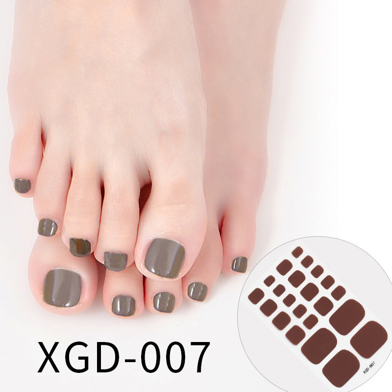 Nail Art Foot Sticker Fashion Solid Color Nail Sticker c5b6098c 9598 4d56 95ba e250bb3a7351