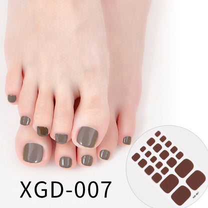 Nail Art Foot Sticker Fashion Solid Color Nail Sticker c5b6098c 9598 4d56 95ba e250bb3a7351