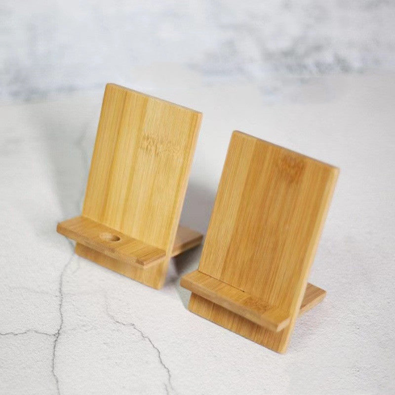 Desktop Bamboo Phone Holder Charging - 图片 5