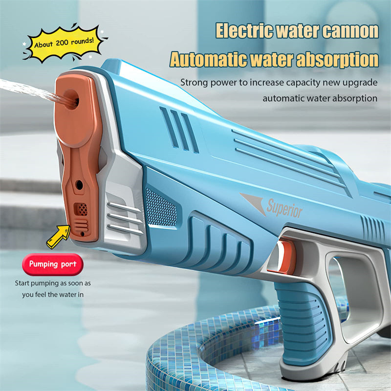Summer Full Automatic Electric Water Gun Toy Induction Water Absorbing High-Tech Burst Water Gun Beach Outdoor Water Fight To