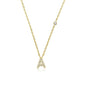 Fashion Jewelry Luxury Gold Color A-Z 26 Letters Necklace CZ Pendant For Women Cute Initials Name Necklace Fashion Party Wedd