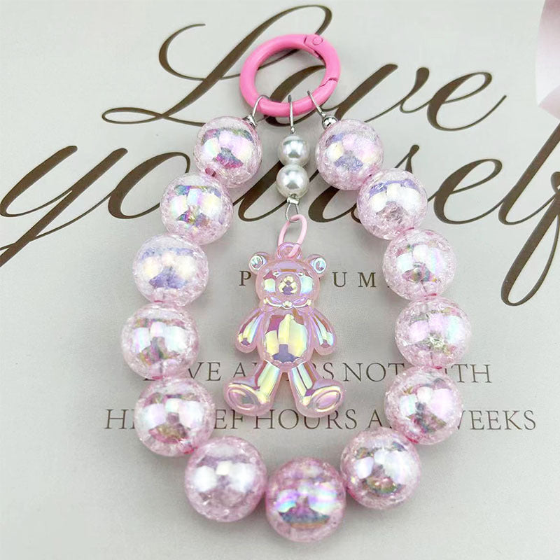 Burst Beads Luminous Bear Pendant Mobile Phone Charm c5f2855f b547 416c aacd 35596ef10151