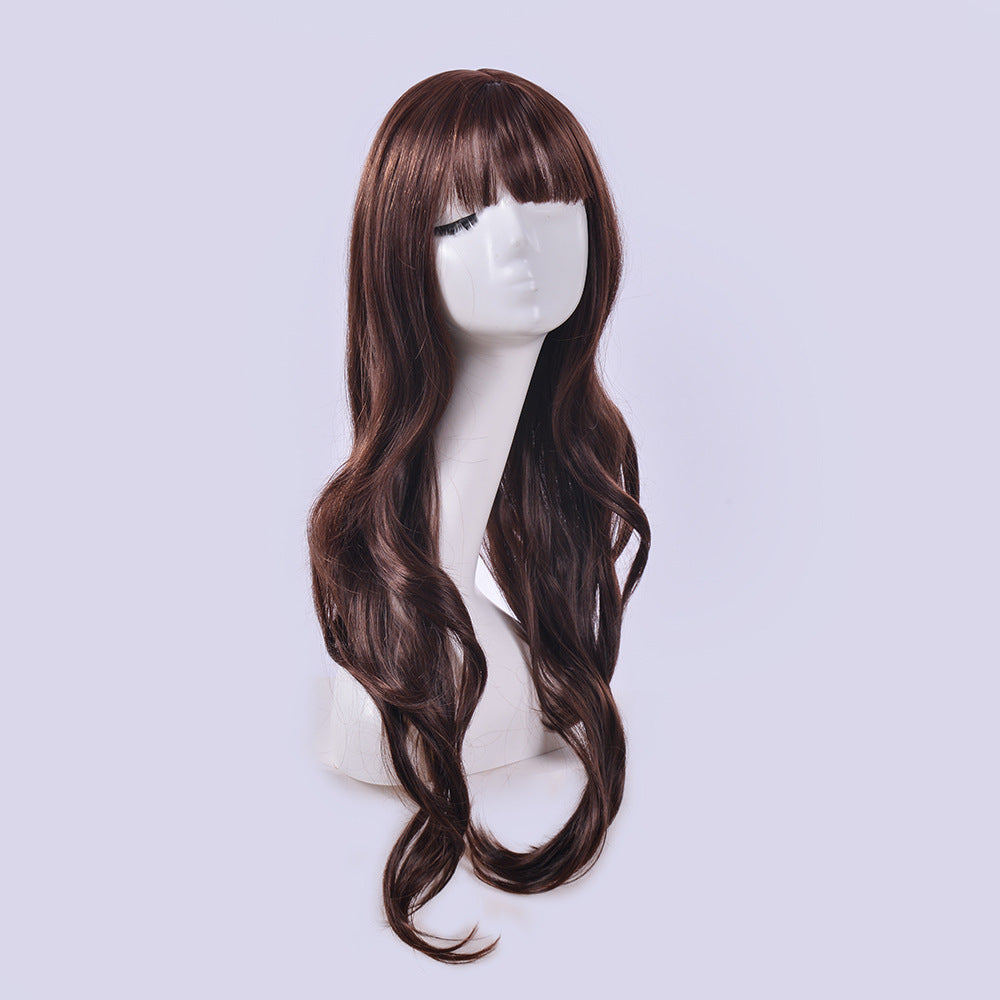 Full Head Pull-over Style Air Bangs High Temperature Silk Curls c5fc2080 518e 4973 86ab 262b4b698540