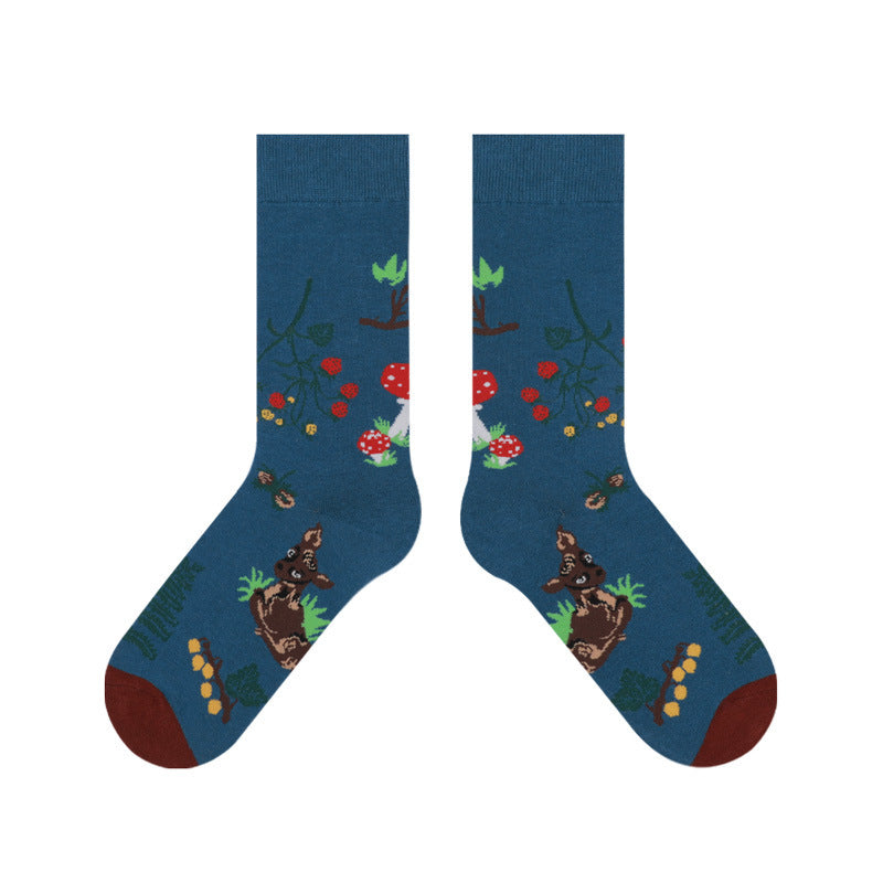 Cute Thickening Breathable Sweat Absorbing Women's Mid-calf Length Socks c61e6d89 22b9 4d0b ac4a 763de5688581 420c24d3 9852 4