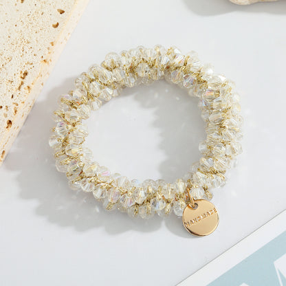 Multicolor Crystal Pearl Hair Ring Simple Girl Tieshair Bands Ins c6245b31 b2ea 4e9c ab09 a20337e1f5f0