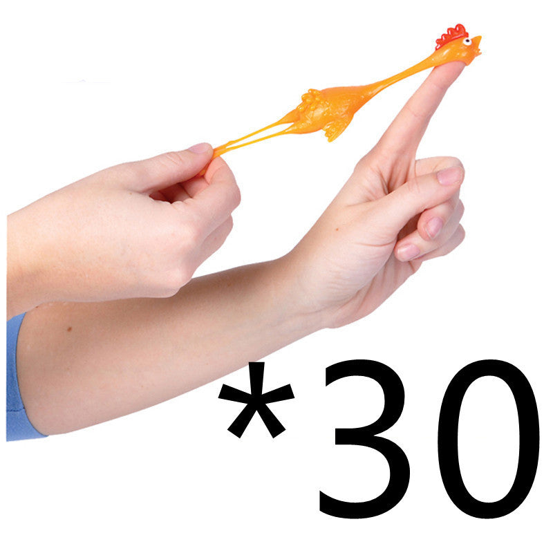 Catapult Launch Rubber Catapulted Chicken Toys Light Finger Prank Stretchy Flying Ejection Toy Slingshot Turkey Sticky c627f5
