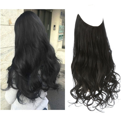 Wig Female Extension Chemical Fiber Long Curly Hair Matte High-temperature Fiber Fishing Thread Wig Set c66e4aeb 235a 4be8 82