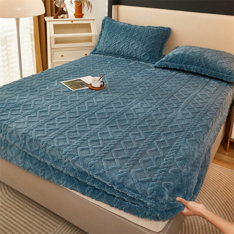 Winter Thermal Flannel Coral Fleece Fitted Sheet Fleece-lined Non-slip Bedspread c68b698f c595 4cd8 b1ac d57c1e4eab2d 69a41cd