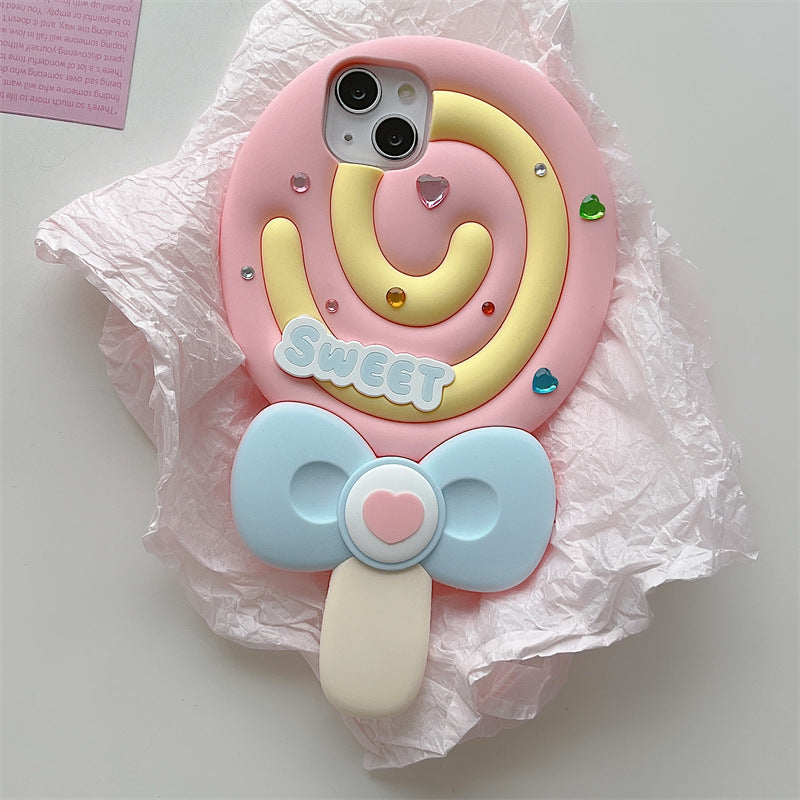 Silicone Phone Case Cute Lollipop Protective Sleeve - 图片 1