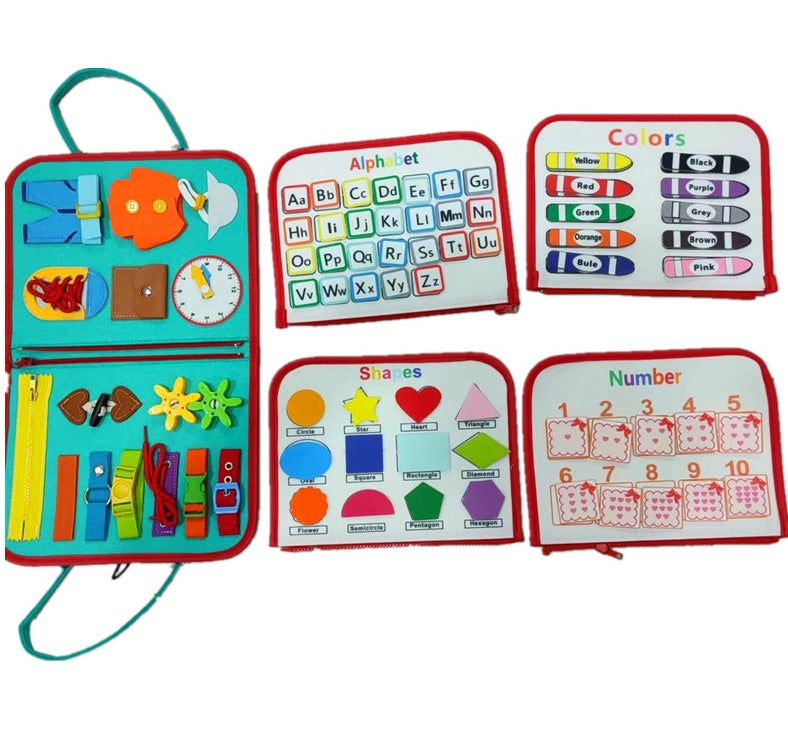 New Busy Book Children's Busy Board Dressing And Buttoning Learning Baby Early Education Preschool Sensory Learning Toy c6946