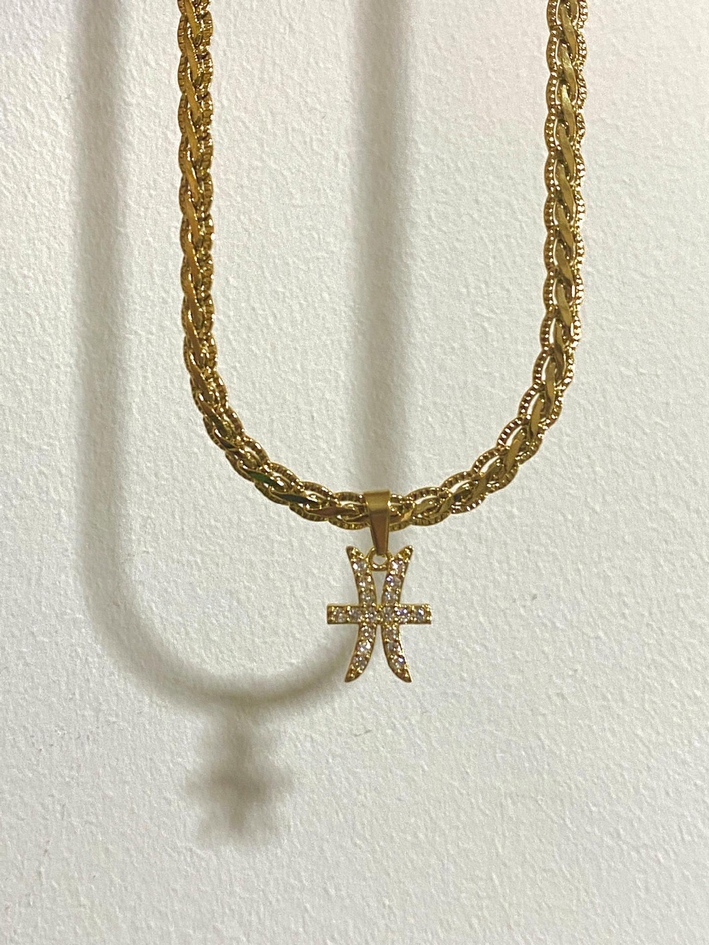 Vintage 18k Gold Plated Diamond Constellation Clavicle Necklace c6a00423 a83f 4da1 9bf2 d565c3efd6d4