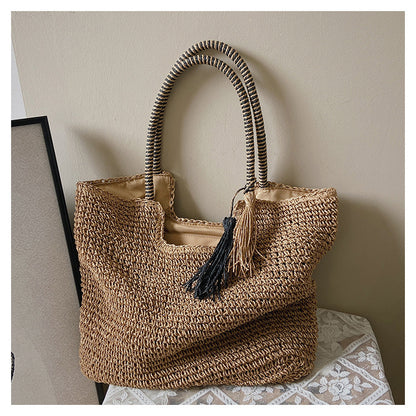Winter Fashion Straw Casual Tote Bag c6b6b6a0 93a2 48b1 85e0 24206c9d67e2