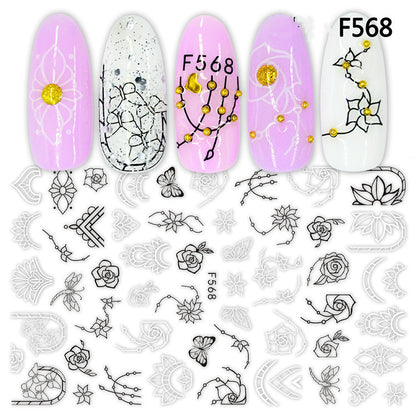 Japanese Three-dimensional 5D Embossed Nail Stickers c6cad5a7 d795 4a14 9e49 6e86176ac011