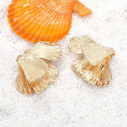 Fashion Personality New Metal Flower Earrings For Women