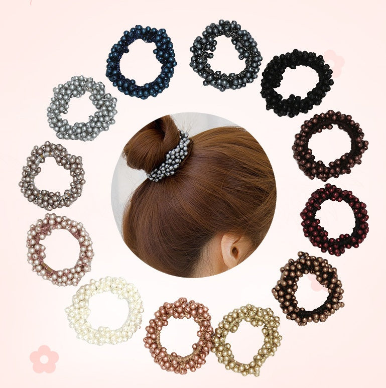 Handmade Crochet Rubber Band Hair Tie Pearl c6ff8bb6 58c1 41df a5d0 262004d0c826