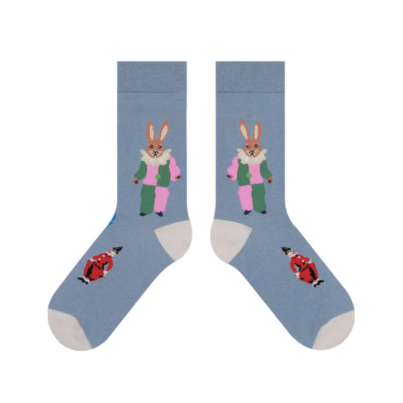 Cute Thickening Breathable Sweat Absorbing Women's Mid-calf Length Socks c703f20d 5508 4554 a22b 9d0d3d09242f