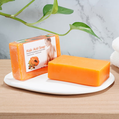 Papaya Kojic Acid Soap Deep Cleansing Softening Cuticle Fading Melanin Acne Brightening Skin Color c72386df 97fa 49d8 b542 99