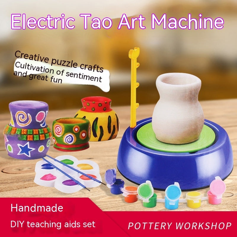 Children's Potter's Wheel Electric Toy Drawing Blank Pottery Clay Machine c72f902f bde2 47f9 8ca1 2f41499043f0