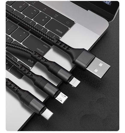 Braided One With Three Data Android Fast Charging Cable - 图片 6