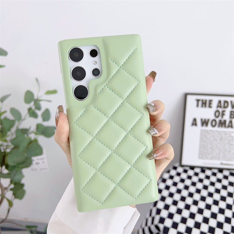 Diamond Plaid Phone Case Leather Phone Protective Case c7404c51 58d0 4ba6 b381 55aade4e92cf