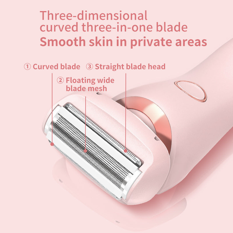 2 In 1 Hair Removal Epilator USB Rechargeable Trimmer Women Body Razor Face Leg Armpit Bikini Hand Pubic Shaver Hair Remover - HD Wireless Product #5