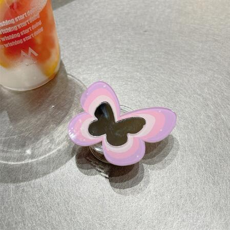 Color Butterfly Stand Silicone Phone Case c74df206 feee 49ee a10f 2b014c580130