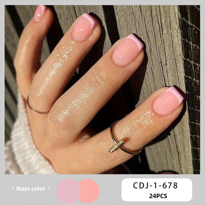 Women's European, American And French Style Pieces Fake Nail Patch c7632790 1e3b 4a27 9606 cc4bcd05b908 trans