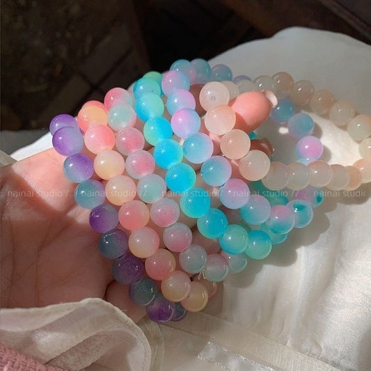 Ice-permeable Gradient Two-color Pliable Temperament Bracelet c76abfd5 419e 42d7 b928 85f9f381154f
