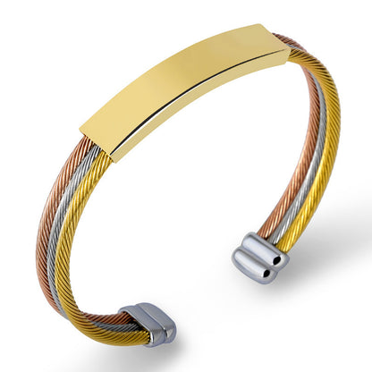 Titanium Steel Men's And Women's Couple Bracelet Wire Rope c7815792 004e 410f 827c b64f59d970c8