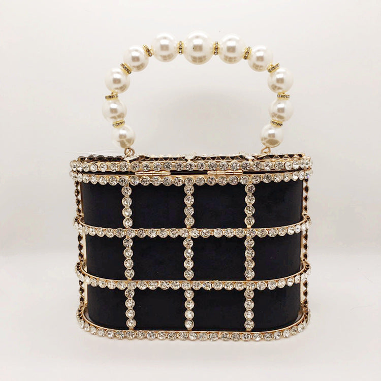 Hollow Pearl Buckle Birdcage Clutch c78910bc eaf1 4bcf a340 8ecdc9831337