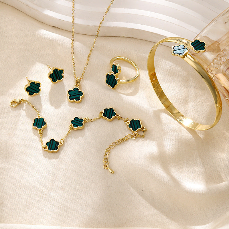 Jewelry Suit Acrylic Bracelet Necklace Ring Stud Earrings c7c12c80 f1e4 4648 93e6 359c1916aa0f