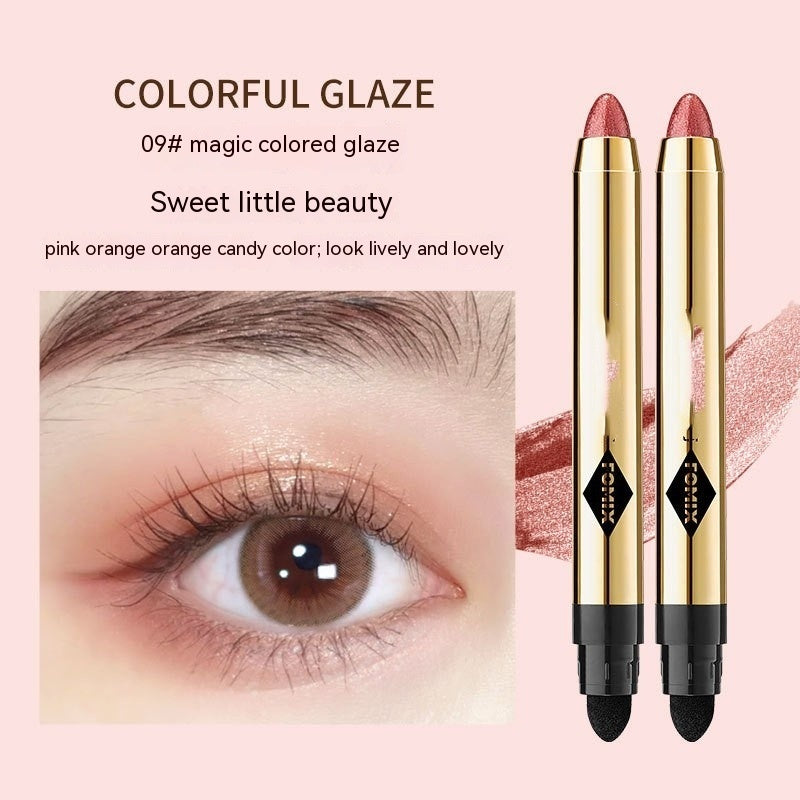 Magic Color Shining Highlight Eyeliner Pen Pearlescent Thin And Glittering Repair And Brightening Double-headed Smudger One-t