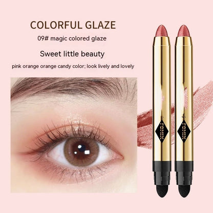 Magic Color Shining Highlight Eyeliner Pen Pearlescent Thin And Glittering Repair And Brightening Double-headed Smudger One-t